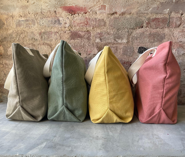 Cotton canvas shoppers